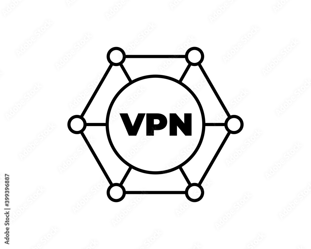 Poster private network icon. trendy flat vector private network icon on white background from internet secu