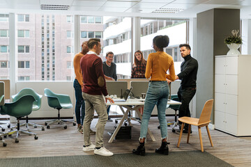 Business people having meeting at office