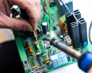Repair and soldering of microchip
