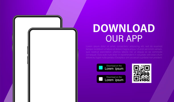 Download pages. Mobile app application. Business concept. Hand touch screen smartphone icon.