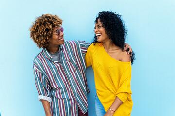 Portrait of mixed friends