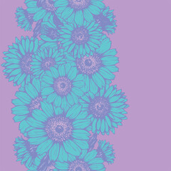Cute pattern in small flower. Small colorful flowers in blue color. Ditsy floral background. The elegant the template for fashion prints.
