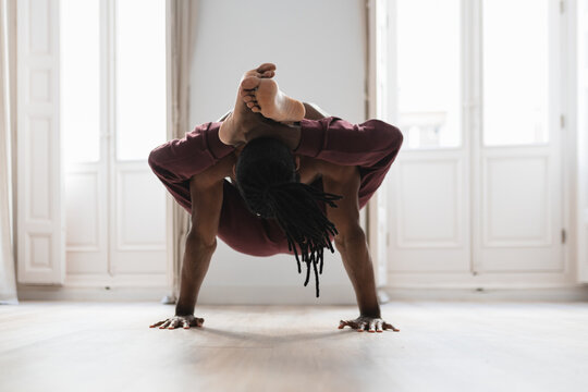 Black male contortionist