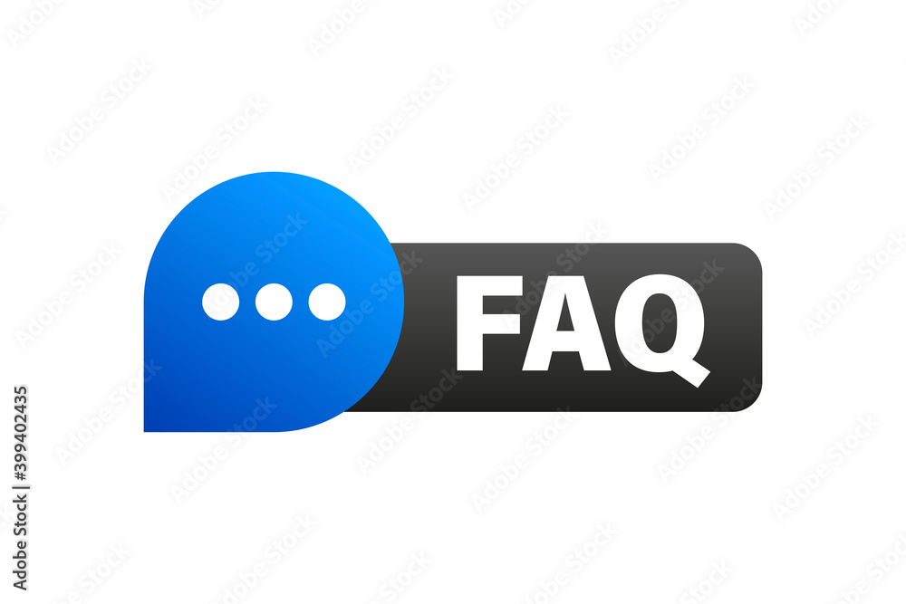 Poster frequently asked questions faq label.