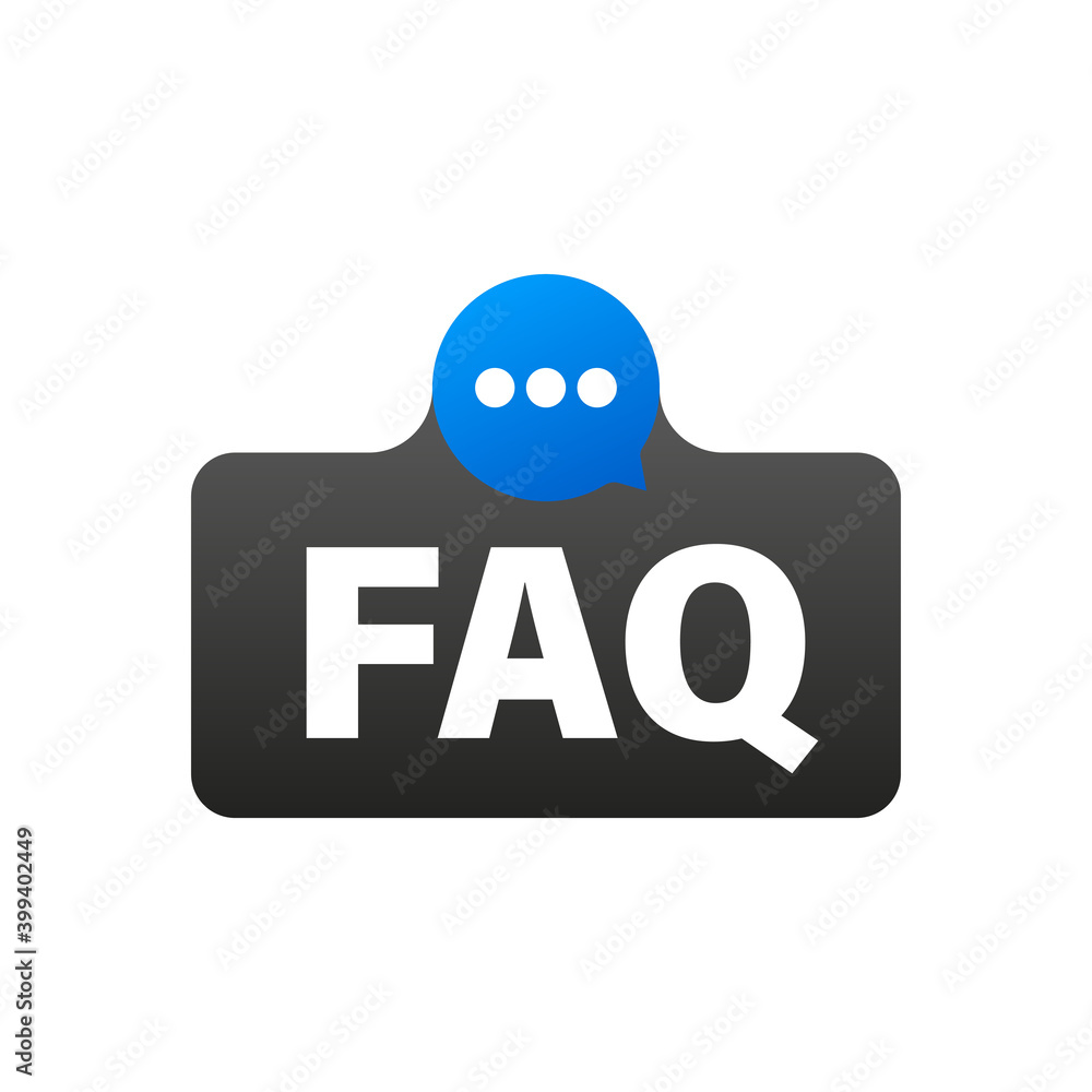 Poster frequently asked questions faq label.