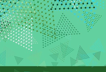 Light Blue, Green vector layout with circles, lines.