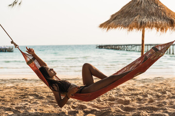 Black girl at the beach