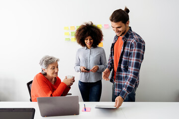 Business group at a workshop in the office