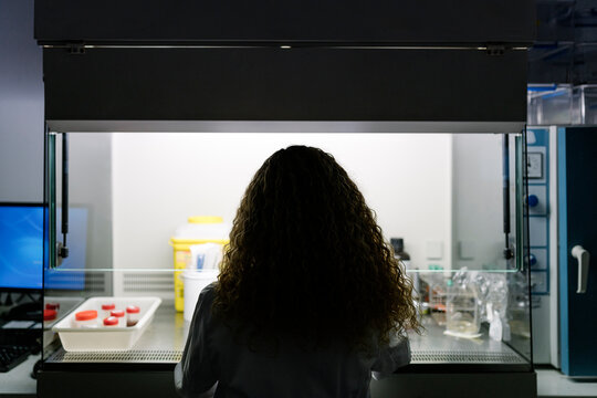Biologist working in a laboratory