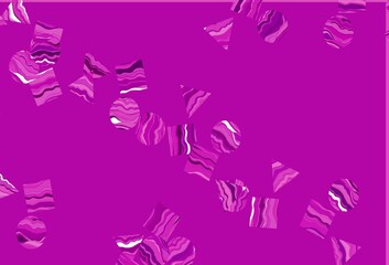 Obraz na płótnie Canvas Light Purple vector pattern in polygonal style with circles.