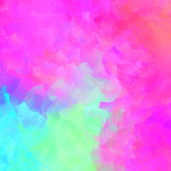 Wall art. Unique and creative illustration. Brush stroked painting. Abstract background of colorful brush strokes. Brushed vibrant wallpaper. Painted artistic creation.