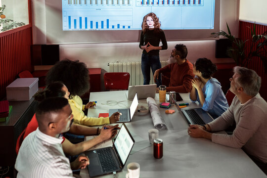 Business group at a workshop in the office