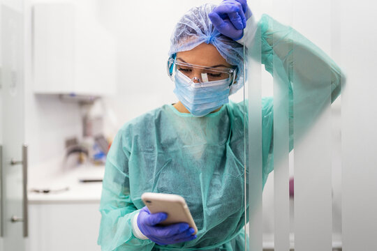 Doctor resting in hospital
