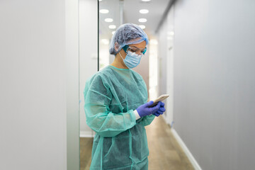 Doctor resting in hospital