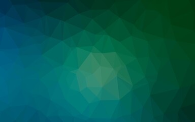 Fototapeta premium Dark Blue, Green vector low poly cover.