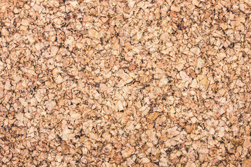 Brown cork board texture. Empty copy space noticeboard for graphic design. Office message background. Memo card bilboard pattern.