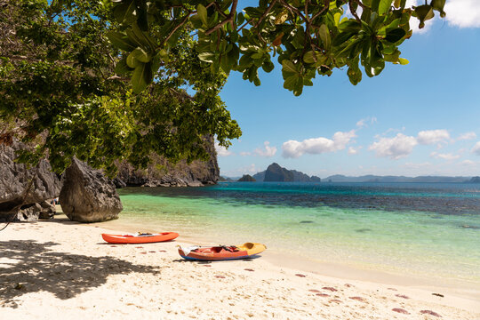 Empty white sand beach