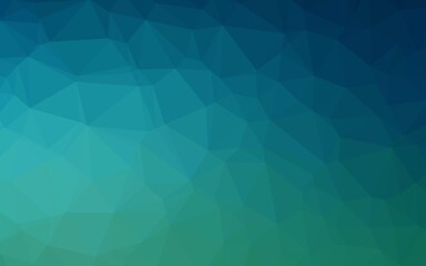 Light BLUE vector shining triangular template.