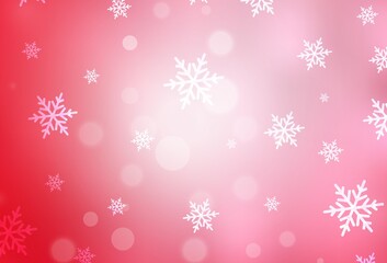 Light Red vector pattern in Christmas style.