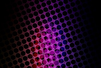 Dark Purple, Pink vector template with circles.