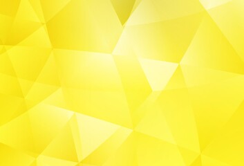 Light Yellow vector gradient triangles pattern.