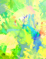 Obraz na płótnie Canvas Brushed Painted Abstract Background. Brush stroked painting. Artistic vibrant and colorful wallpaper..