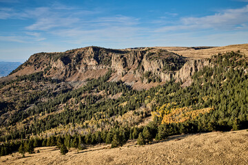 USA, Colorado, Aerial view of Fishers Peak in Rocky Mountains