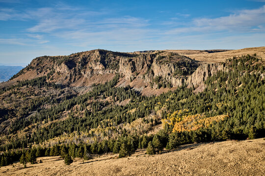 USA, Colorado, Aerial view of Fishers Peak in Rocky Mountains