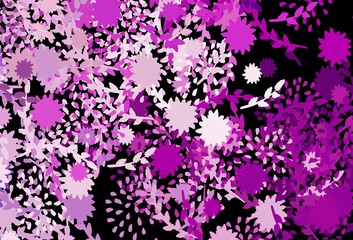Dark Purple, Pink vector texture with abstract forms.