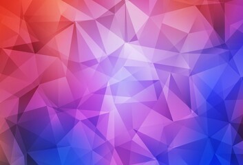 Light Blue, Red vector low poly background.
