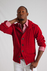 Obraz premium Handsome Black man looking thoughtful