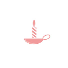 Candle icon color symbol christmas design vector