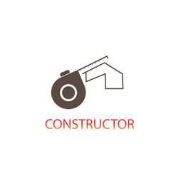 construction creative logo illustration tool building size color design vector