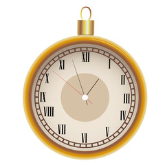 happy merry christmas watch hanging icon