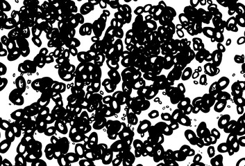 Black and white vector pattern with spheres.