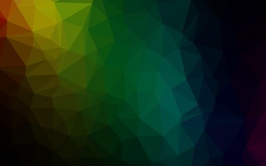 Obraz premium Dark Multicolor, Rainbow vector abstract polygonal texture.
