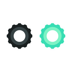 cog or gear vector, settings icon, engineering sign