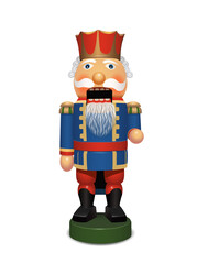 Nussknacker Königliche Garde - aus Holz
Nostalgisches Weihnachtsspielzeug
Kinderspielzeug in Vintage Stil  zum Nüsse knacken,
Vektor Illustration isoliert auf weißem Hintergrund
