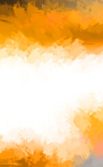 2D illustration of colorful brush strokes. Decorative texture painting. Vibrant paint pattern backdrop.