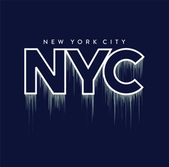 Vector illustration NEW YORK CITY Typography  t-shirt graphics 