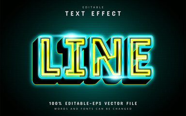 Neon line text effect