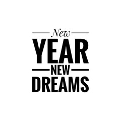 ''New year, new dreams'' Lettering