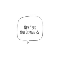 ''New year, new dreams'' Lettering