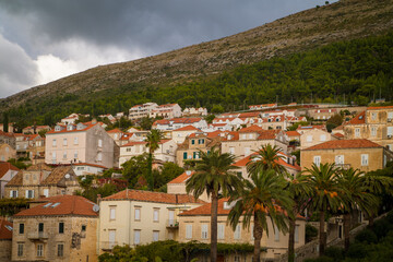 Fototapeta premium view of the hillside of Dubrovnik