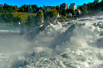 Roaring Waters Rhine Falls At Laufen-Uhwiesen, Switzerland