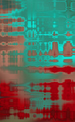 Urban grunge background with geometrical pattern. Linear colorful texture. Futuristic wallpaper of a decaying texture..