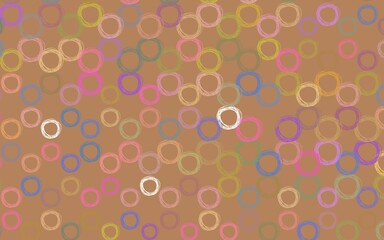 Light Multicolor vector template with circles.