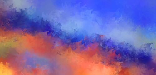 Creative abstract painting. Background with artistic brush strokes. Colorful and vibrant illustration. Painted art.