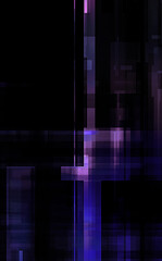 Layers of colorful and vibrant geometrical shapes. Digital illustration of a tech layout. Futuristic design template.