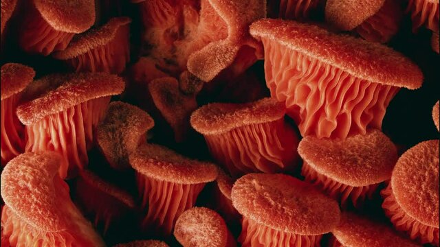 pink oyster mushrooms shrinking